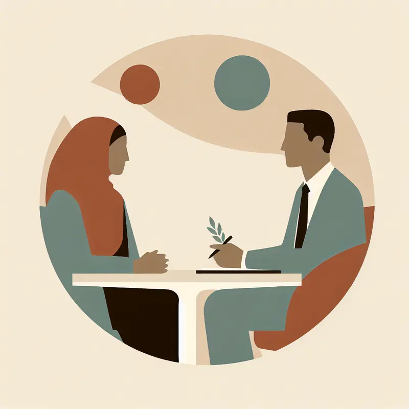 Illustratie: Sterke en zwakke punten in het sollicitatiegesprek — eerlijk antwoorden zonder cliché