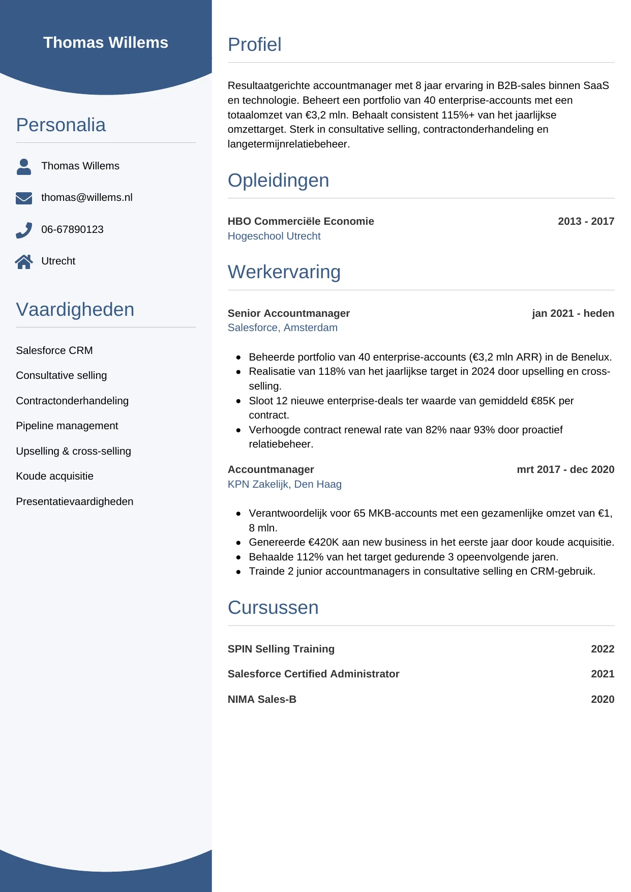 CV Circulair voor accountmanager