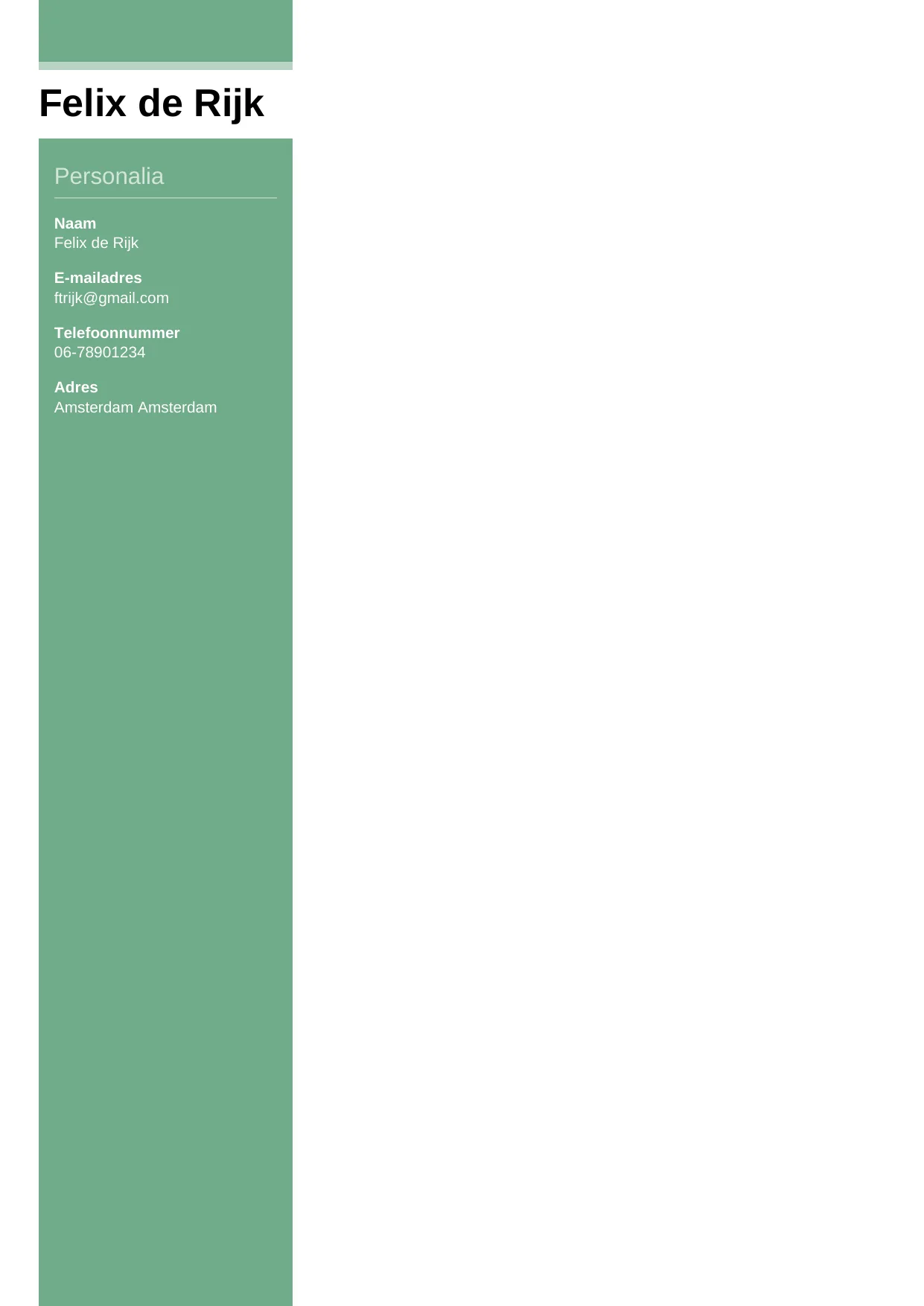 CV Casual voor ambulanceverpleegkundige
