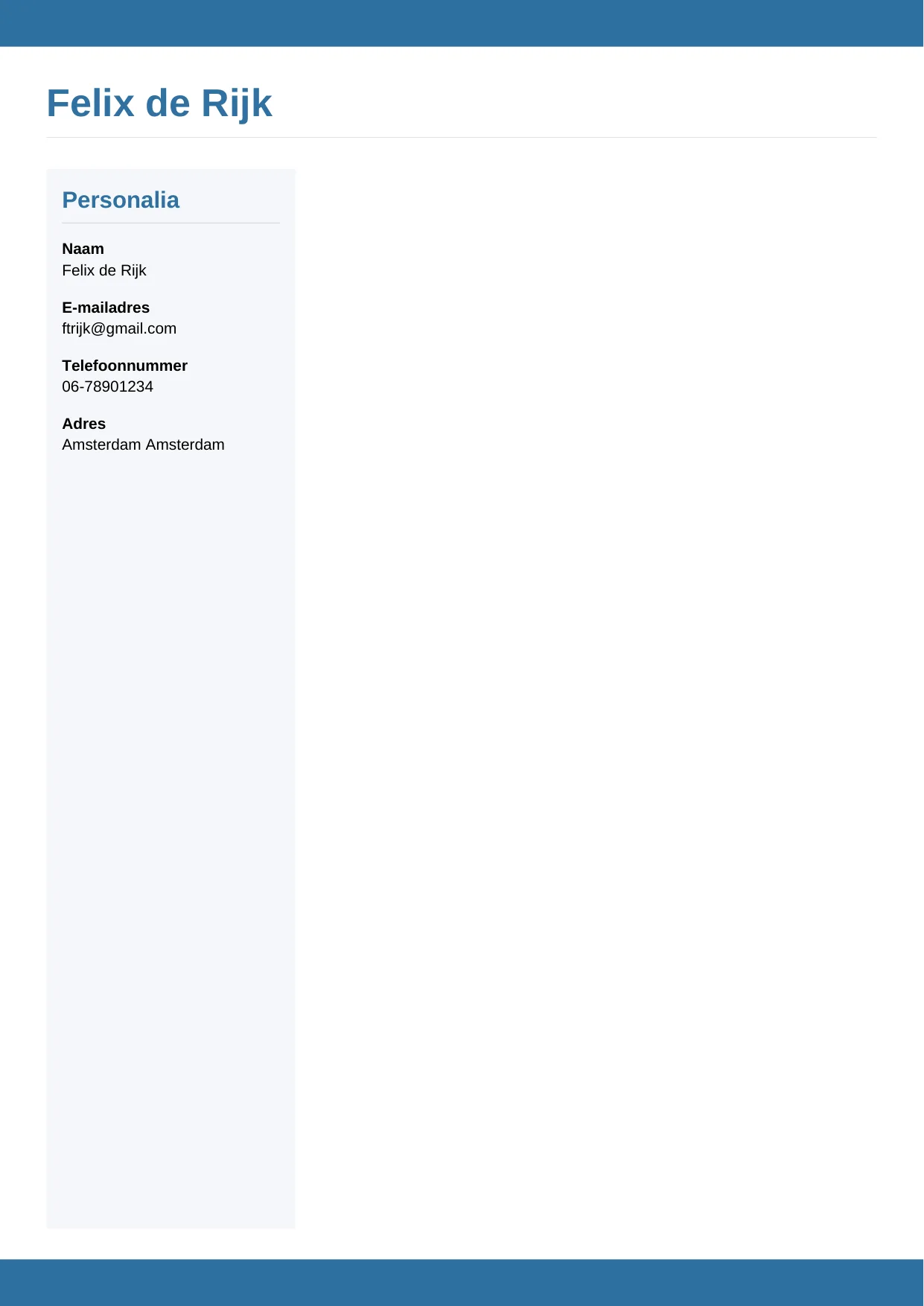 CV Horizontaal voor ambulanceverpleegkundige