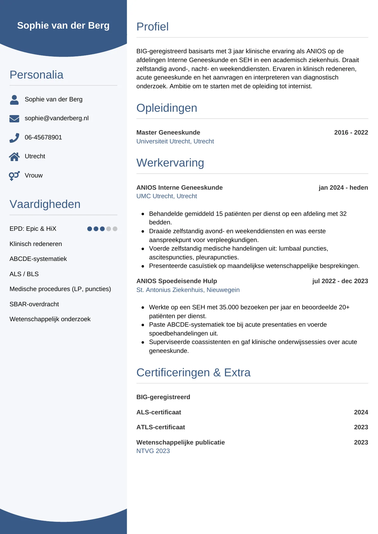 CV Circulair voor arts