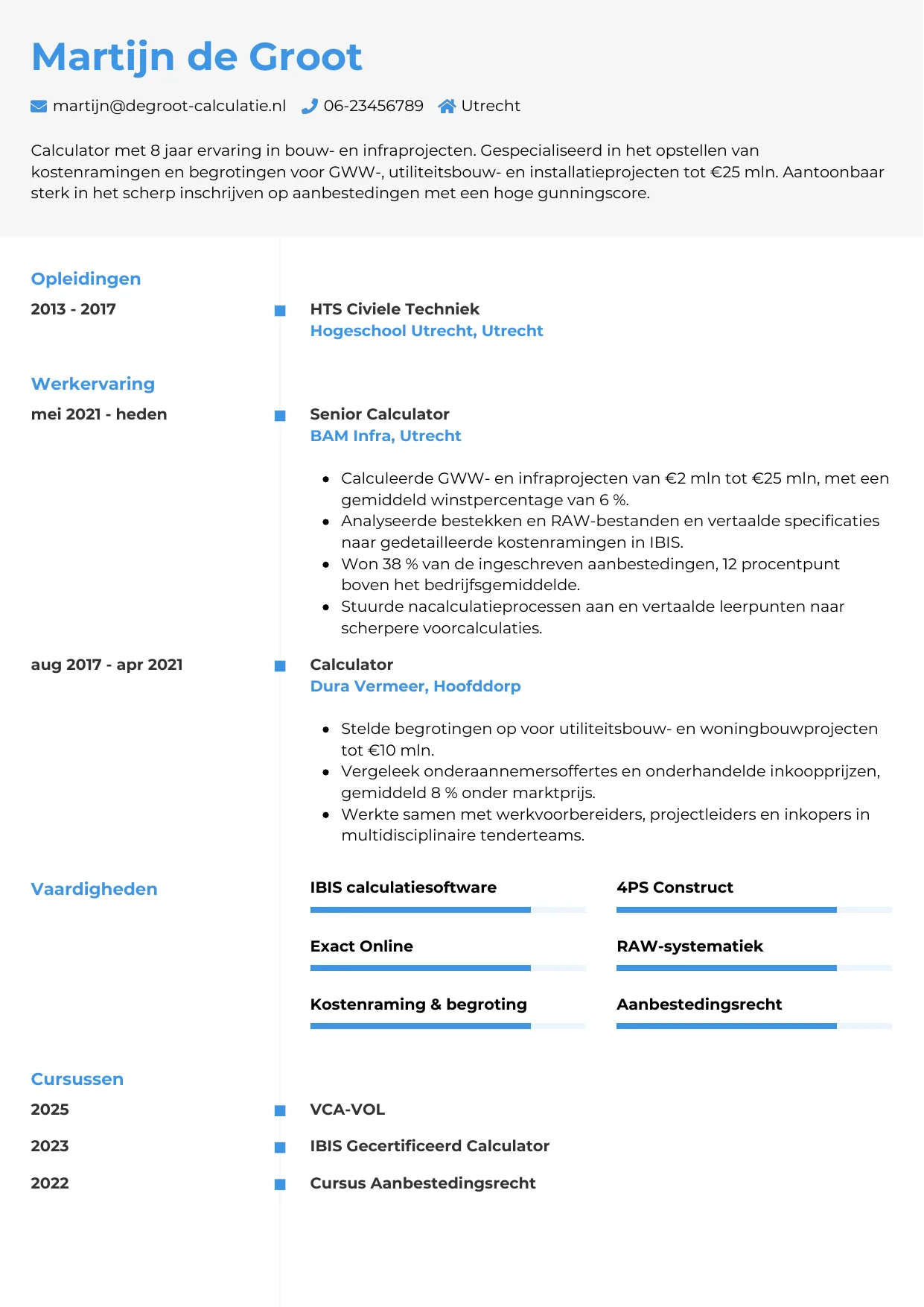 CV Chrono voor calculator