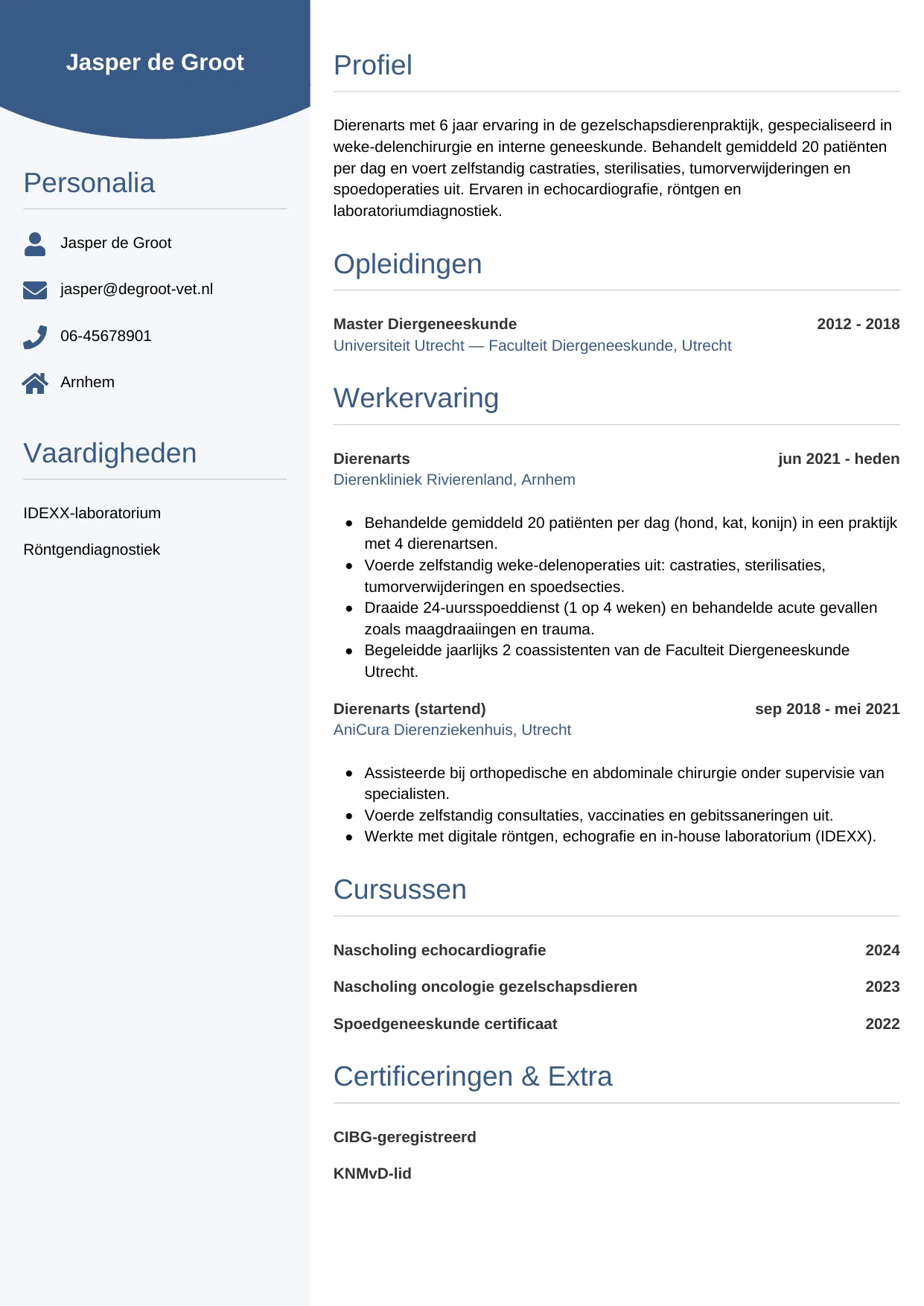 CV Circulair voor dierenarts