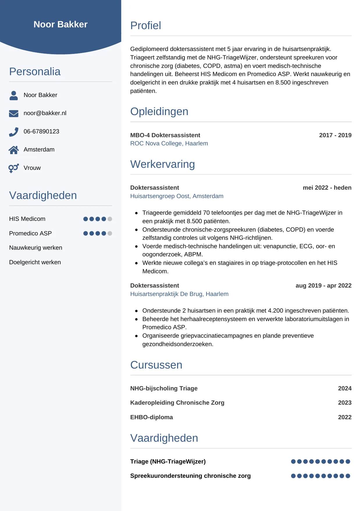 CV Circulair voor doktersassistent