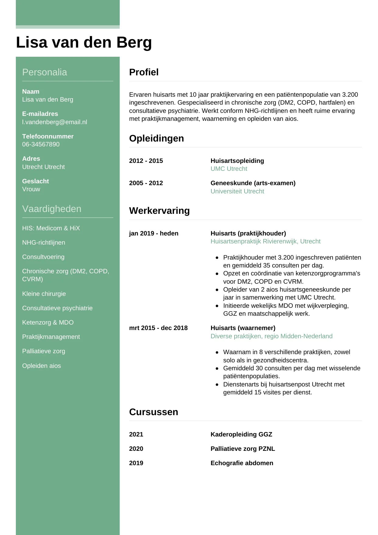 CV Casual voor huisarts