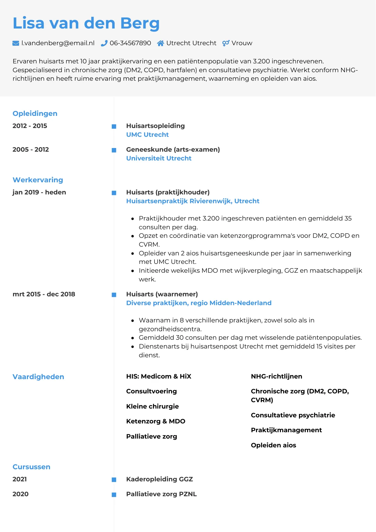 CV Chrono voor huisarts