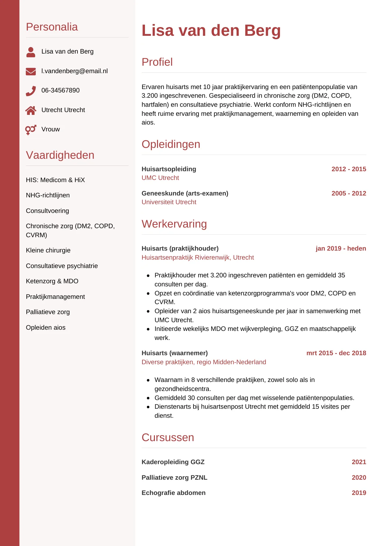CV Verticaal voor huisarts