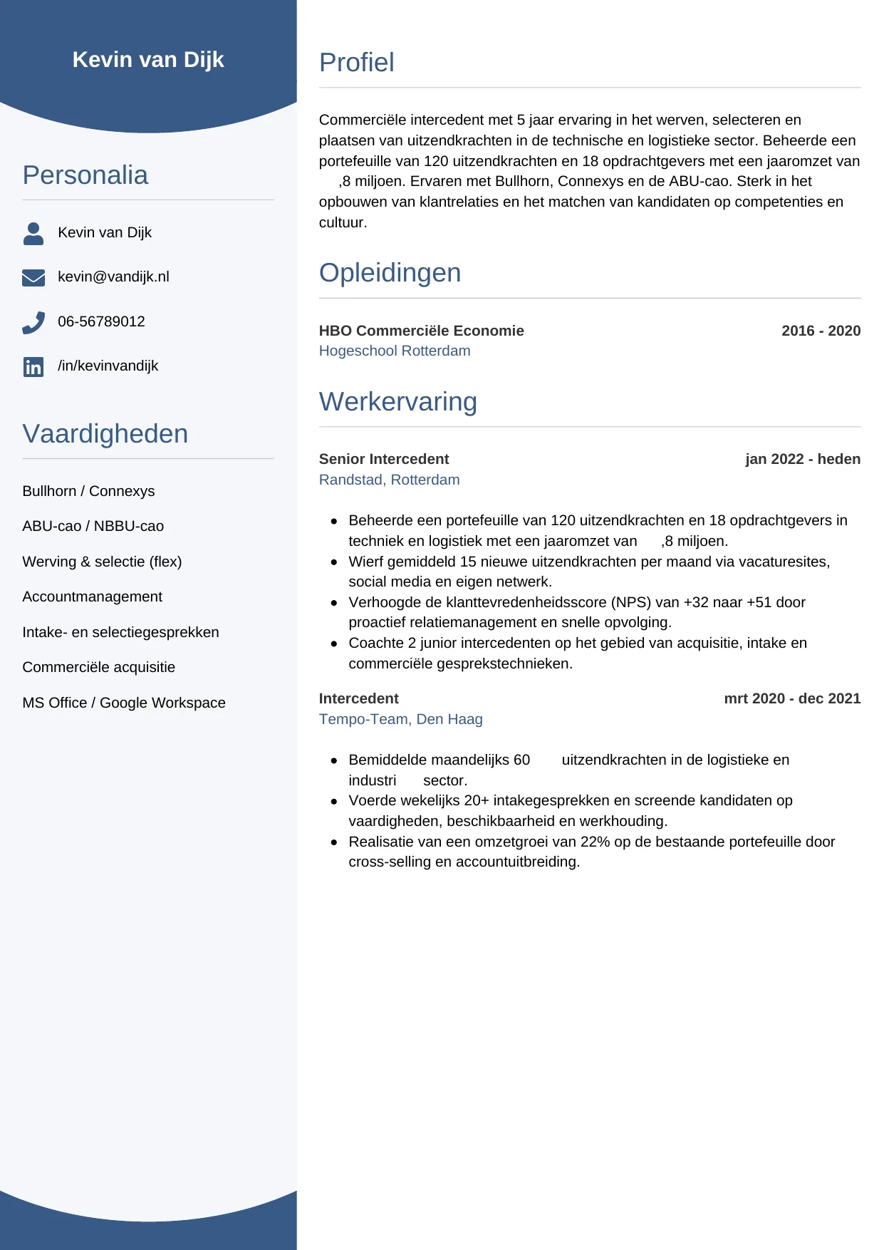 CV Circulair voor intercedent