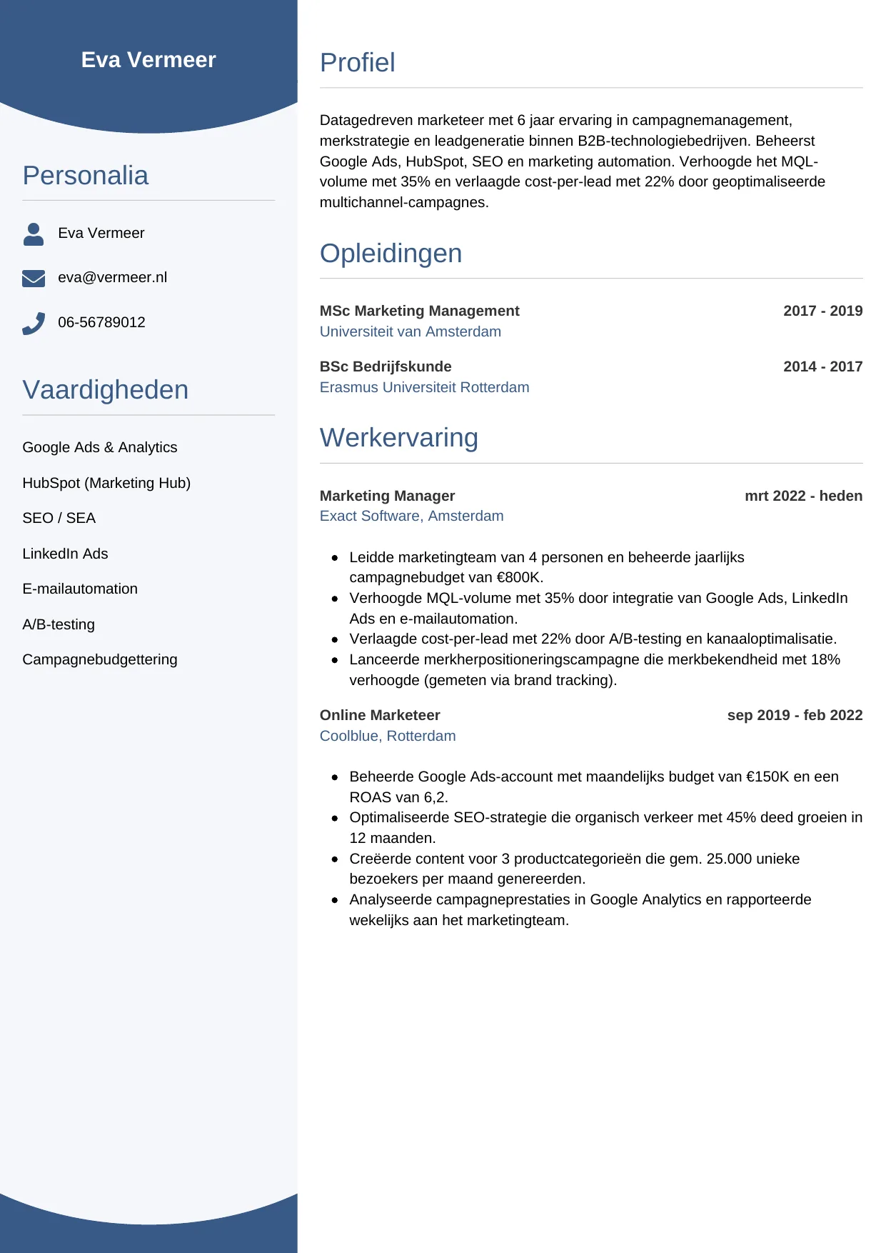 CV Circulair voor marketeer