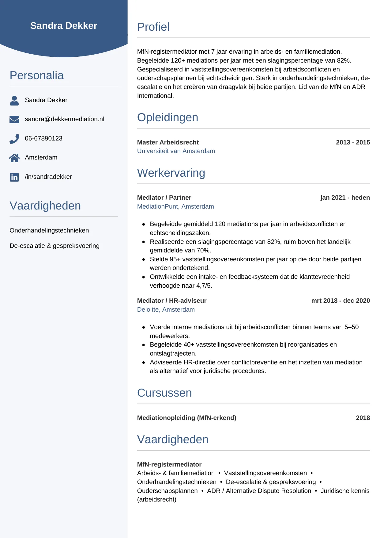 CV Circulair voor mediator