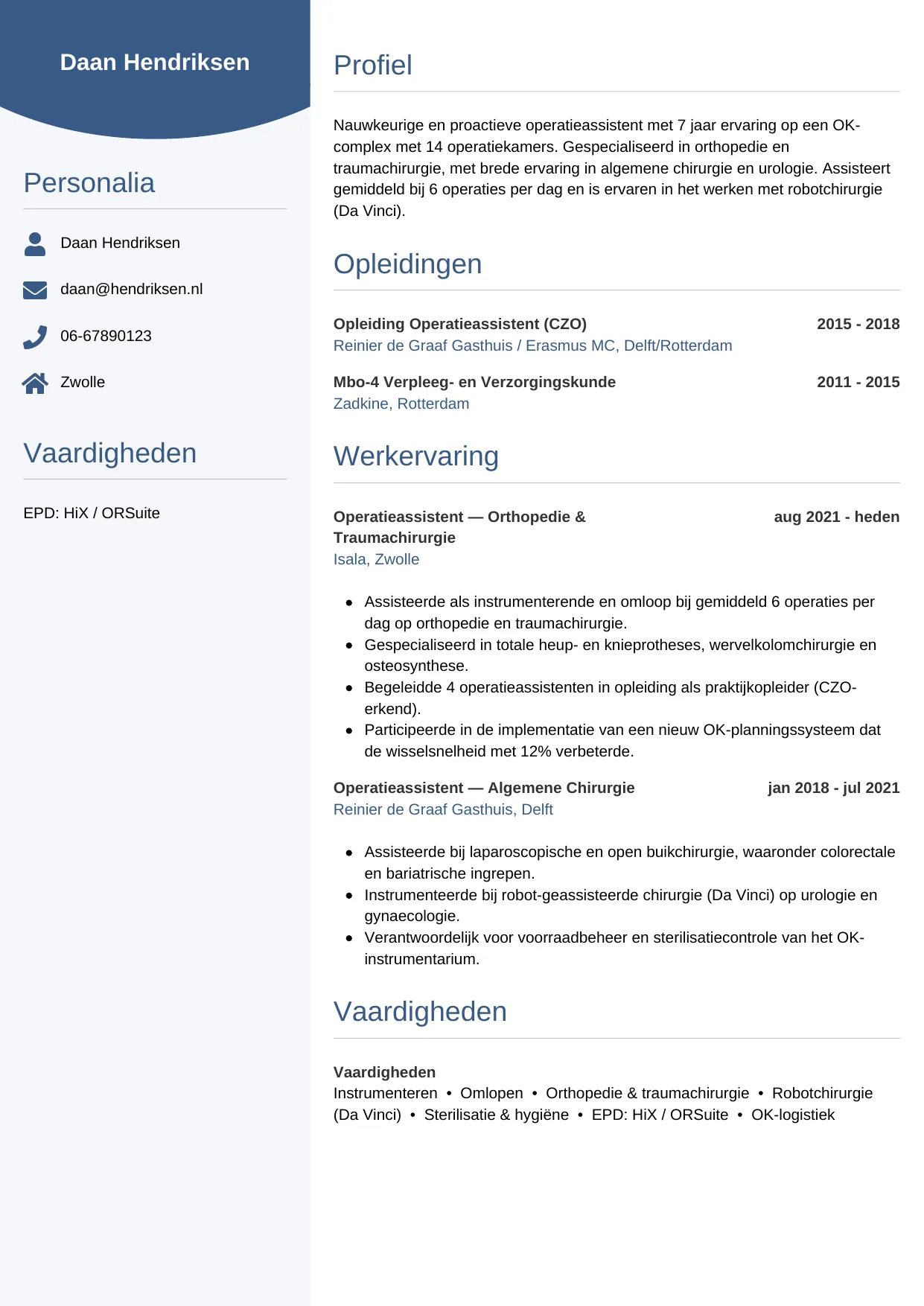 CV Circulair voor operatieassistent