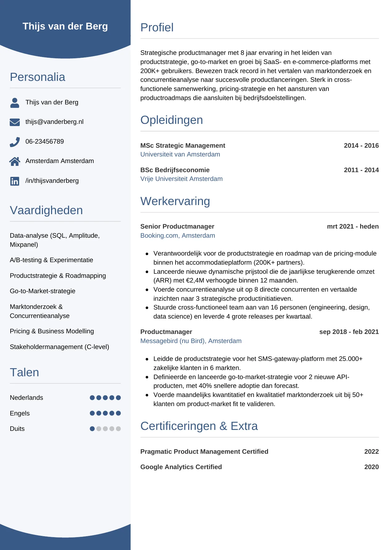 CV Circulair voor productmanager