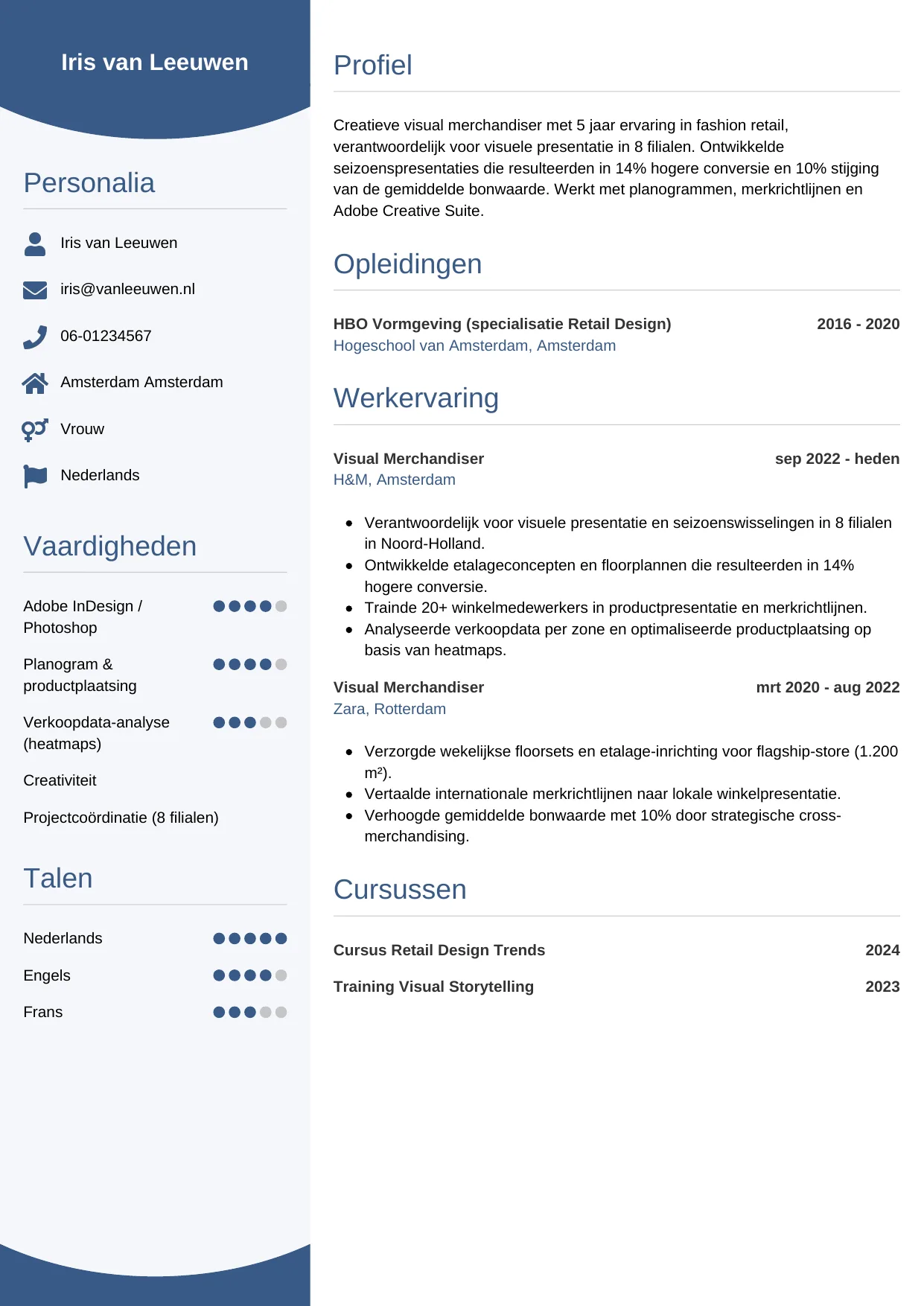 CV Circulair voor visual merchandiser
