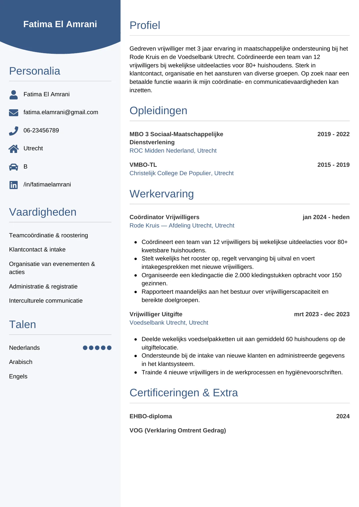 CV Circulair voor vrijwilliger