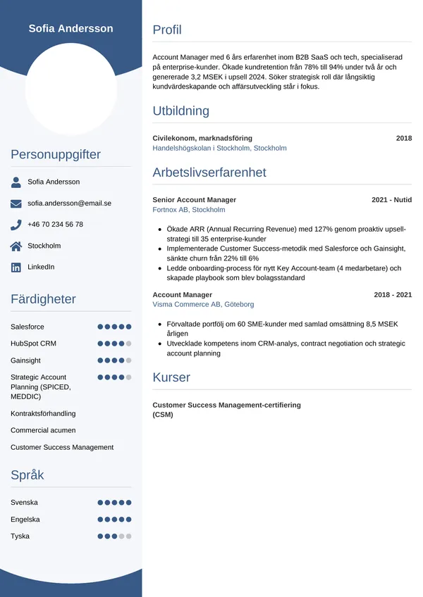 CV template Circulair — gratis cv-sjabloon voor je sollicitatie